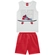 Conjunto Kyly Masculino Infantil Regata Estampas Variadas e Bermuda Moletom 4/8 - 0467-MESCLA WHITE