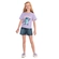 Blusa Manga Curta Brandili Feminina Infantil Stitch Disney Meia Malha 4/10 - 3997-PURPLE ROSE