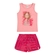 Conjunto Elian Feminino Infantil Regata Estampas Variadas e Shorts Meia Malha Algodão 1/3 - 4446-ROSA