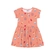 Vestido Manga Curta Elian Infantil Sorvete Em Meia Malha Algodão - 3470-CORAL