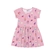 Vestido Manga Curta Elian Infantil Sorvete Em Meia Malha Algodão - 4022-ROSA CHÁ