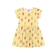 Vestido Manga Curta Elian Infantil Sorvete Em Meia Malha Algodão - 3100-AMARELO