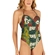 Maiô Fio Dental Banho de Mar Zero Barriga Estampado Com Bojo UV50+ - 1007-ALGAS MATISSE