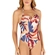 Maiô Fio Dental Banho de Mar Zero Barriga Estampado Com Bojo UV50+ - 1008-FOLHAGEM AQUARELA