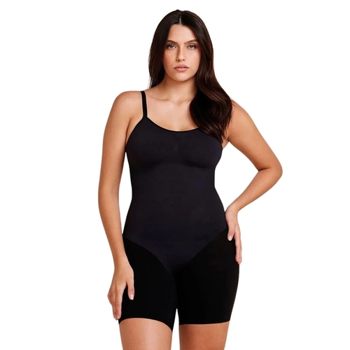Body Com Bermuda Modelador Fit Shape Hope Feminino Adulto Em Poliamida