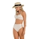 Biquíni Arsie Top Meia Taça Com Bojo E Calcinha Cintura Mid Acetinado Resort - 564-OFF WHITE