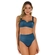 Biquíni Arsie Top Meia Taça Com Bojo E Calcinha Cintura Mid Acetinado Resort - 493-AZUL ROSSO