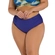Biquíni Calcinha Modeladora Plus Size Arsie Cintura Mid Efeito Lipo Texturizado - 485-AZUL GUAPORE