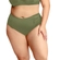 Biquíni Calcinha Modeladora Plus Size Arsie Cintura Mid Efeito Lipo Texturizado - 486-VERDE MATE
