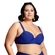 Biquíni Top Meia Taça Plus Size Arsie Com Bojo Fixo Texturizado - 485-AZUL GUAPORE