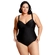 Maiô Plus Size Arsie Com Bojo Cobertura Total Sem Aros UV50+ - 543-PRETO