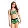Biquíni Arsie Juvenil Top Com Bojo Removível Alças Fixas E Calcinha Shorts Cós Duplo UV50+ - 586-EST FORESTE