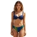 Biquíni Arsie Top Meia Taça Retrô Com Aros e Calcinha Bombom Tanga Mid Texturizado - 485-AZUL GUAPORE
