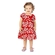 Vestido Manga Curta Kyly Infantil Flores Em Cotton 1/3 - 4372-VERMELHO