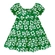 Vestido Manga Curta Kyly Infantil Flores Em Cotton 1/3 - 70178-VERDE ITÁLIA