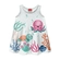 Vestido Regata Kyly Infantil Fundo do Mar Em Meia Malha Algodão 1/3 - 0467-MESCLA WHITE
