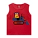 Camiseta Regata Kyly Infantil Masculina Monstrinho Meia Malha Algodão 1/3 - 4372-VERMELHO