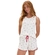 Pijama Regata Cor Com Amor Feminino Adulto Cerejinhas Malha Comfort Algodão - OFF WHITE-OFF WHITE