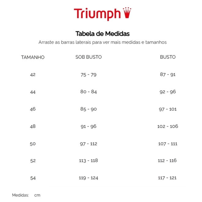 Tabela de Medidas