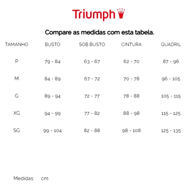 Tabela de Medidas