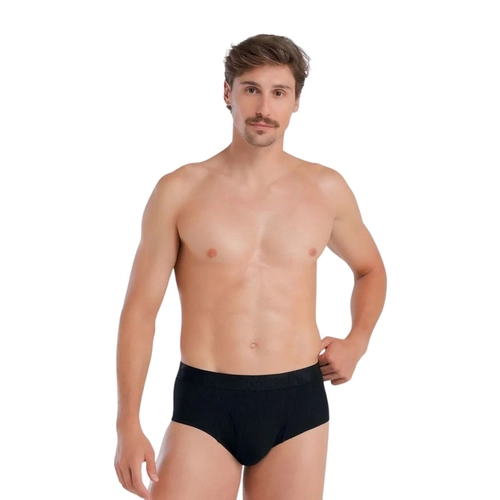 Cueca Slip Mash Canelada Com Abertura Viscose E Elastano