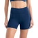 Shorts Curto Cintura Alta Fitness She Feminino Adulto Com Bolso Porta Celular - AZ08-AZUL