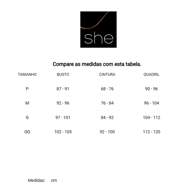 Tabela de Medidas