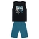 Conjunto Brandili Masculino Juvenil Regata Skate e Bermuda Moletom - 4150-PRETO REATIVO