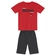 Conjunto Brandili Masculino Juvenil Camiseta Skate Puff e Bermuda Moletom - 3849-FERRARI