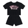 Conjunto Brandili Feminino Juvenil Blusa Cropped Havai Puff e Shorts Moletom - 4150-PRETO REATIVO