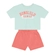 Conjunto Brandili Feminino Juvenil Blusa Cropped Havai Puff e Shorts Moletom - 2295-TURQUESA LIGHT