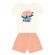 Conjunto Brandili Feminino Juvenil Blusa Flores Califórnia e Shorts Moletom - 0945-NATURAL