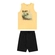 Conjunto Elian Masculino Juvenil Regata Radical e Bermuda Moletom - 3093-AMARELO GELATO