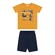 Conjunto Elian Masculino Juvenil Camiseta Skate E Bermuda Moletom - 3183-AMARELO OURO