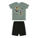 Conjunto Elian Masculino Juvenil Camiseta Skate E Bermuda Moletom - 5612-VERDE CIANO