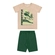 Conjunto Elian Masculino Infantil Camiseta Skate E Bermuda Moletom 4/8 - 2039-BEGE JOAQUINA