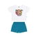Conjunto Elian Feminino Juvenil Blusa Cropped E Shorts Moletinho - 2001-BRANCO