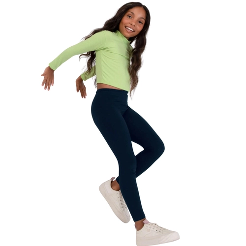 Calça Legging Feminina Infantil Em Cotton Confort 4/8