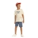 Conjunto Alakazoo! Masculino Juvenil Camiseta Oceanic Com Bermuda Moletinho - 019290-BEGE ORVALHO