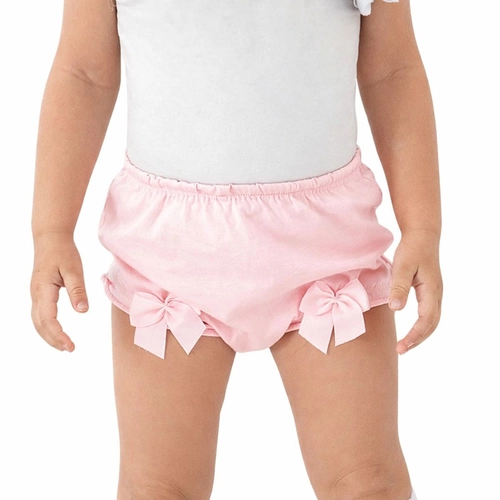 Calcinha Brando Infantil Perninha Com Laço Algodão