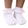 Meia Batizado Brando Feminina Bebê/Infantil Renda e Aplicações Artesanais Em Poliamida - BRA-BRANCO
