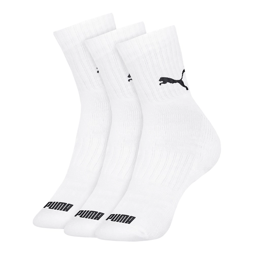 Kit 3 Pares Meias Cano Médio Esportiva Puma Feminina Adulto Algodão