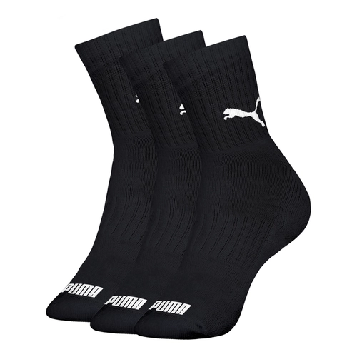 Kit 3 Pares Meias Cano Médio Esportiva Puma Feminina Adulto Algodão