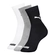 Kit 3 Pares Meias Cano Médio Esportiva Puma Feminina Adulto Algodão - 999-BCO/CINZA/PTO