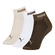 Kit 3 Pares Meias Cano Baixo Esportiva Puma Adulto Feminina Algodão - 996-OFF/BCO/MARROM