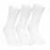 Kit 3 Pares Meias Cano Longo Esportiva Selene Masculina Adulto - BRANCO-BRANCO