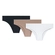 Kit 3 Calcinhas Tanga Miss France Adulto Cotton - BCO-CHOC-PTO-BCO-CHOC-PTO