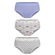 Kit 3 Calcinhas Lupo Lobinha Infantil Estampadas Algodão - 0906-EST/OFF/LILAS