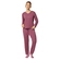 Pijama Manga Longa Lupo Feminino Adulto Liocel Com Algodão - 5906-MARSALA RETRO