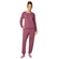 Pijama Manga Longa Lupo Feminino Adulto Moletinho Leve Raglan Viscose - 5906-MARSALA RETRO